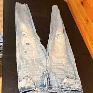 Aeropostale Light Blue Distressed Skinny Jeans